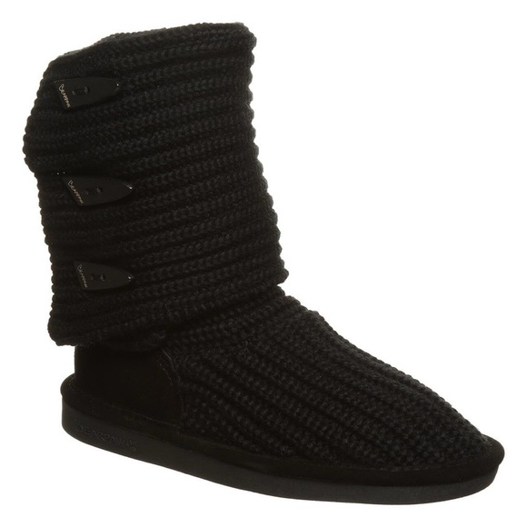 BEARPAW Women's Knit Winter Tall Black
Size 7| Worn once! - Picture 1 of 6